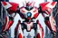 Placeholder: big robot with red and white color schemes, in the style of fairy academia, hard-edge style, agfa vista, dynamic pose, oshare kei, hurufiyya, rtx, close picture, intricate details, highly detailed, high details, detailed portrait, masterpiece,ultra detailed, ultra quality