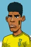 Placeholder: Luis Diaz Colombian football player ,cartoon 2d