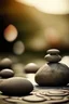 Placeholder: gentle background with spa stones, yoga figure in the background