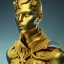 Placeholder: gold man, beautiful, soft, blue eyes, hight definition, 8k