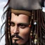 Placeholder: Captain Jack Sparrow, johnny depp ,award winning portrait long black hair. unreal engine 5, artistic lighting, highly detailed, photorealistic, fantasy , 24mm , futuristic