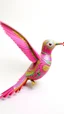 Placeholder: A pink arcane elemental hummingbird designed in Australian aboriginal art painted by Georges Seurat