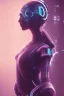 Placeholder: cyberpunk, head, women, portrai, tron, cyborg, robot, cyborg, pink hair, seven , perfekt, real, dream