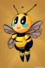 Placeholder: A cute bee as comic character