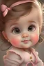 Placeholder: Beautiful baby girl cartoon