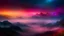 Placeholder: mountains panorama. The fog around us is full of many colors, from the earth to the sky, from the red root chakra to the purple color of the crown chakra. “ a huge horizon is covered with a night space where the cold glow of the stars is visible. There you can see fire and the smell of smoke, ethereal space, panorama. direct view in the midst in the jungle on top of the mountain. where you can see the fire and smell the smoke, galaxy, space, ethereal space.