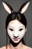 Placeholder: Chinese’s Rabbit mask, woman, photo studio, black background, unreal engine 5, concept art, art station, ray tracing, lumen lighting, ultra detail, volumetric lighting, 3d.