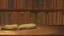 Placeholder: old books on the table in the hall