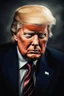 Placeholder: Portrait of Donald trump, skeleton face