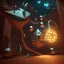 Placeholder: 3D triangle in a hole, steampunk, unreal 5, octane render, cinema4d, dynamic lighting, dramatic lighting, 4k, redshift render, highly detailed, hyper realistic,center camera