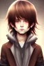 Placeholder: Shota, cute, brown hair, portrait, shy, blushing