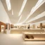 Placeholder: Museum design with “interactive exhibition halls”, natural lighting, modern style, earthy colours