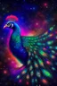 Placeholder: "Create a mesmerizing digital artwork that combines the ethereal beauty of a starlit galaxy with the intricate patterns and vibrant colors found in a peacock's plumage. Infuse a sense of cosmic wonder and regal elegance into the composition, allowing the viewer to be transported to a realm where celestial and earthly aesthetics harmoniously converge."