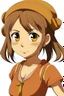 Placeholder: one piece style brown mullet girl character