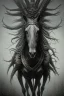 Placeholder: horse by h r Giger, Tim burton, dystopian surrealism, dark horror fantasy, hdr, artstation intricate details, demonic, dark art, dark noir, neoclassical gothic horror