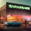 Placeholder: Ultra Realistic retro sci-fi afire Supermarket parking scene, 1960 year, many running people. blonde woman, sweet scarlet Johansson face, perfect iris, glow eyes, face makeup, tight latex coat; many panic people, Retro sci-fi style, soft color, highly detailed, unreal engine 5, ray tracing, RTX, lumen lighting, ultra detail, volumetric lighting, 3d, finely drawn, high definition, high resolution.