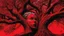 Placeholder: red tree, highly detailed, beautiful desktop wallpaper, comic style, human faces on tree