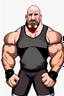 Placeholder: Bill Goldberg American football player ,cartoon 2d