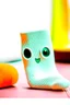 Placeholder: A Shy Cute Sock with foam inside him and he has a face