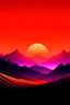 Placeholder: minimal purple, pink orange, mountain desert sunset, retro poster design