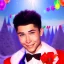 Placeholder: offrecord deviantart, ringleader, Arthur Kulkov face shot, front, handsome, circus, male, Yamada Akihiro character portrait, Russian, lisa Frank fantasy, detailed matte painting, Golden hour, interesting detailed storybook fantasy