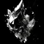 Placeholder: White crystal shocking with a Black crystal and exploding, 3D Render, Ultra Realistic, 4K