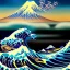 Placeholder: The great wave of kanagawa painted with clouds of colours,ystical colors ,perfectly centered image, perfect composition, rim light, beautiful lighting,masterpiece ,8k, stunning scene, raytracing, anatomically correct, in the style of Simon Bisley and Ohrai Noriyoshi and robert e howard and Steve Jung and Wizyakuza and uncannyknack