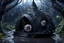 Placeholder: little dark witch fairy sleeps in her stunning lacy-onix gothic snail house, storm, rain, volumetric light, dark colors, rain drops, dark tendrils in background, fantasy, scifi, dark fantasy , dark stunning mood intricate details, beautifully shot, hyperrealistic, sharp focus, 64 megapixels, perfect composition