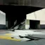 Placeholder: Minimal abstract oil paintings desolate 1960s carpark concrete fragments rough paint graffiti . style of Justin Mortimer and Francis Bacon. road markings.