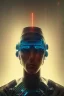 Placeholder: cyberpunk, head, men, portrai, tron