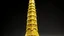 Placeholder: A light yellow spire with lightning designed in ancient Egyptian architectures and sculptures painted by Zhang Lu