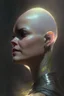 Placeholder: Her shaved head had the dark fuzz of new growth making her appear is if she were glowing with some inner light born of shadows.