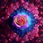 Placeholder: transparent multicolor crystal rose highly detailed, glowing,Insanely detailed photograph of an elaborate beautiful fantasy art album cover art 4K 64 megapixels 8K resolution HDR Greek shiny space colours jewelry celestial hair eyes light