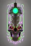 Placeholder: Futuristic Neon crystal skeleton samurai smoke glass fire water