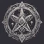 Placeholder: A magical symbol that can be used as a logo. Detailed, No background, magical, mystical, line art, single line