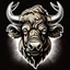 Placeholder: head and shoulders of a buffalo, sports mascot style