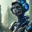 Placeholder: portrait,beautiful robot, post-apocalyptic in a cyberpunk city, realistic, intriacte detail, sci-fi fantasy style, volumetric lighting, particales,highly detailed,cinamatic, deep colours,8k