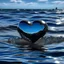 Placeholder: chrome heart in the ocean