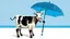 Placeholder: Goat holding a cisco branded umbrella in the AWS cloud