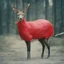 Placeholder: Deer, red, autochrome, plastic puffy jacket