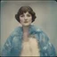 Placeholder: Actress norma talmadge, blue, autochrome, plastic puffy jacket