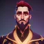 Placeholder: Portrait of a 35 year old handsome warlock