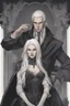 Placeholder: Strahd Von Zarovich with a woman with white hair