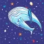 Placeholder:  whale in outer space