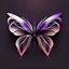 Placeholder: symetry!!, butterfly!!, view from a side, wings waving, logo, NFT, futuristic, curves, lines, simple, gradient, creative