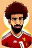 Placeholder: Mohamed Salah Egyptian soccer player cartoon 2d