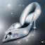 Placeholder: swarovski crystal, one glass slipper, intricate, photorealistic,