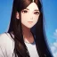 Placeholder: red long haired woman, casual clotting, realistic, HD4k, watery cloud background, close up shot,