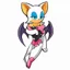 Placeholder: Rouge the Bat, sitting in a chair