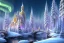 Placeholder:  white and gold crystal castle，waterfall, winter snow flakessnow, northern Lights, full of details, smooth, bright sunshine，soft light atmosphere, light effect，vaporwave colorful, concept art, smooth, extremely sharp detail, finely tuned detail, ultra high definition, 8 k, unreal engine 5, ultra sharp focus